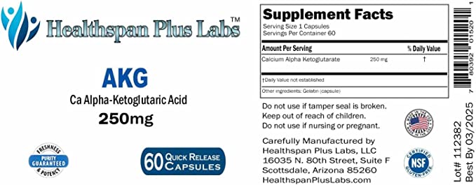 Calcium Alpha-Ketoglutarate (Ca AKG) Capsules - Image 3