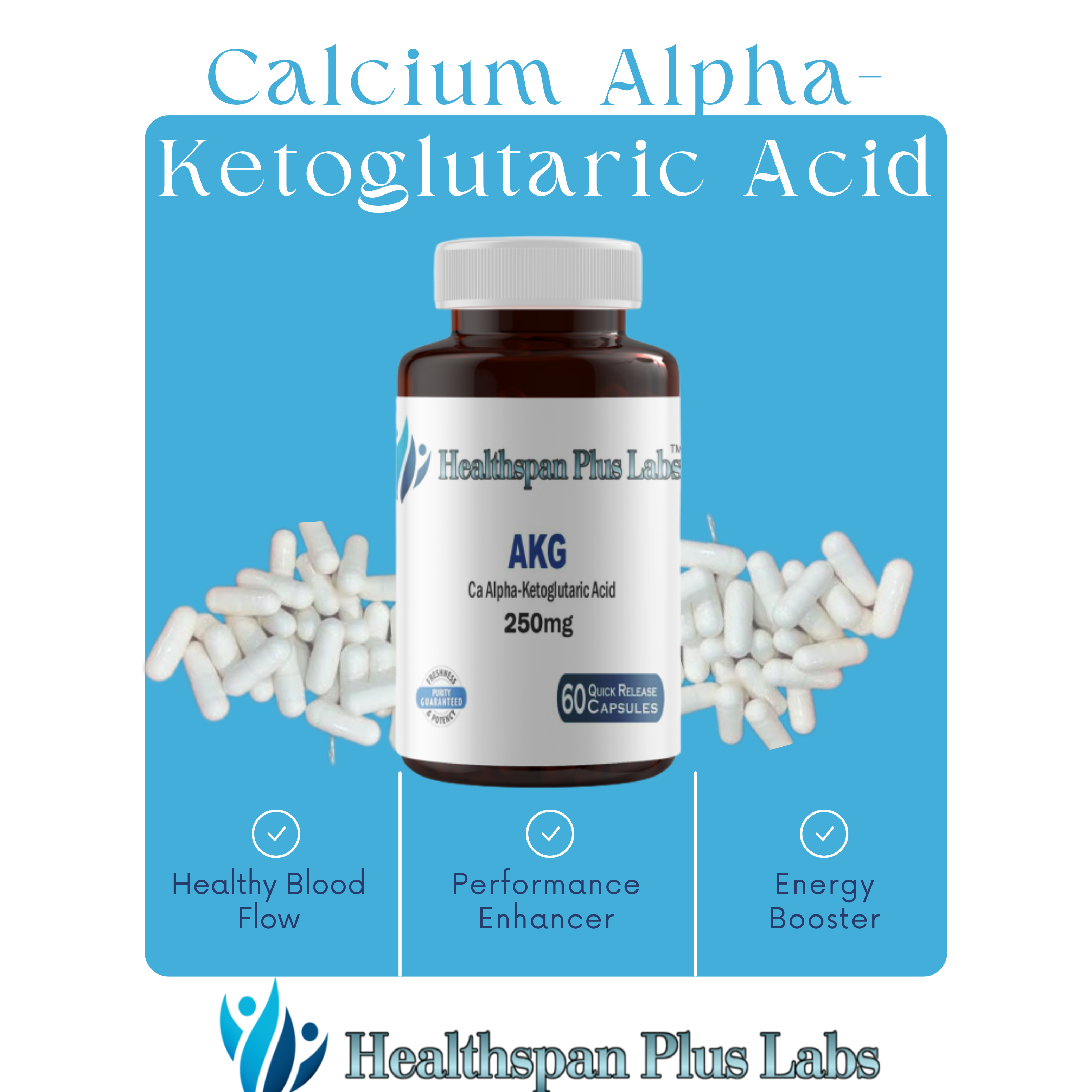 Calcium Alpha-Ketoglutarate (Ca AKG) Capsules - Image 4